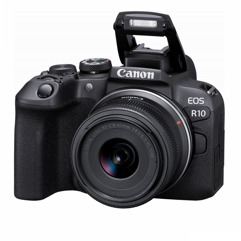 Appareil photo hybride Canon EOS R10 + objectif RF-S 18-45mm F4.5-6.3 IS STM KIT